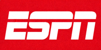 ESPN体育媒体Logo - 红色背景上的白色文字